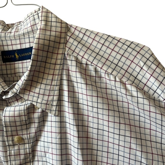 RALPH LAUREN BUTTON DOWN SHIRT 2XLT CHECKED PREPPY OFFICE CLASSIC TIMELESS - Picture 4 of 12